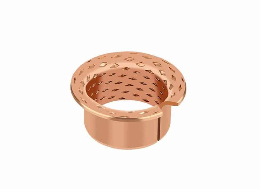 Flange self-lubricating bronze bushing