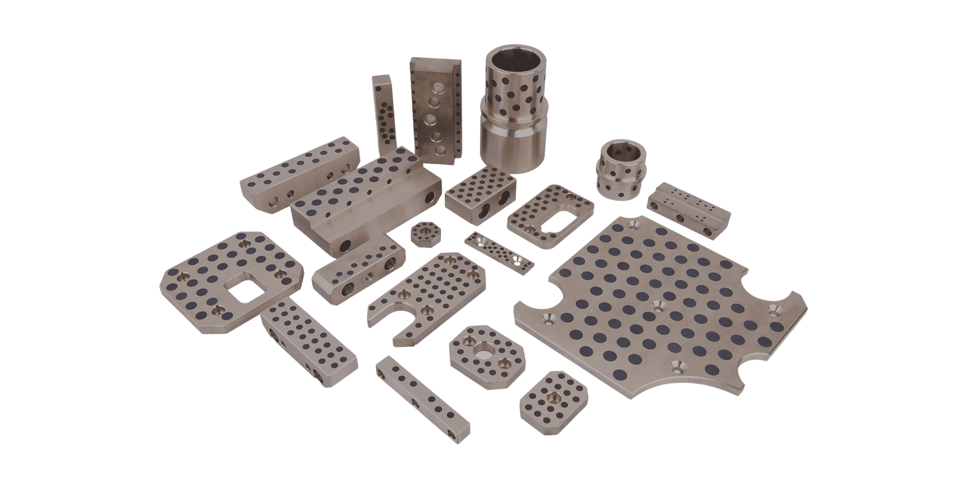 oilless bushing self-lubricating bearings composed of highstrength brass alloy bases made with advanced casting technology and embedded solid graphite oiles bush