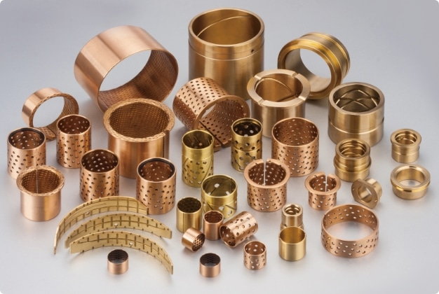 Bronze Bearing: CuSn8 with Grease Reservoirs